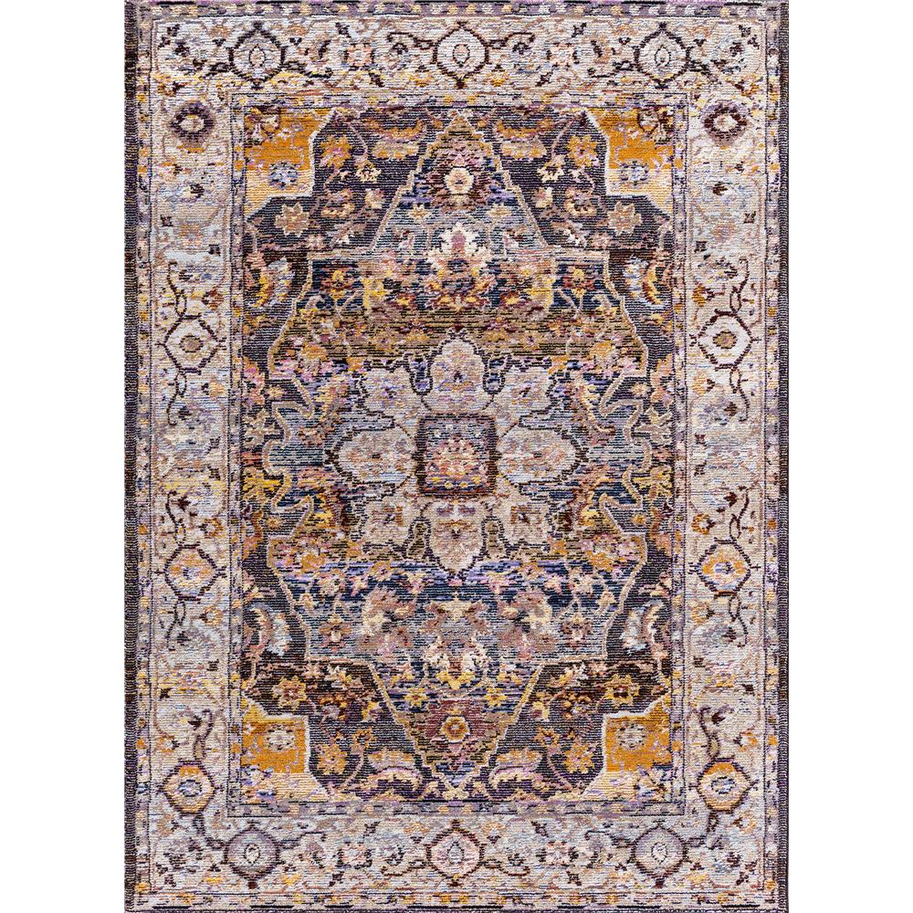 Dynamic Rugs  5342-979 Signature 3 Ft. 11 In. X 5 Ft. 7 In. Rectangle Rug in Navy / Tan / Multi